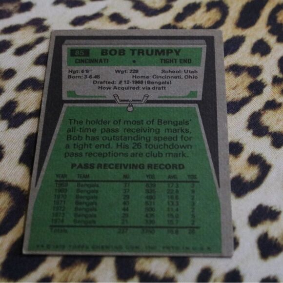 Bob Trumpy #85 Football Card - Picture 2 of 2